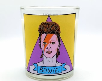 David Bowie Glass Votive Candle // LGBTQ Altar Candle