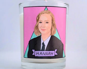 Hannah Einbinder Glass Votive Candle // LGBTQ Altar Candle
