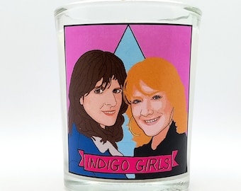 Indigo Girls Glass Votive Candle // LGBTQ Altar Candle