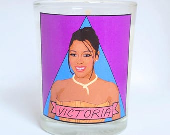 Victoria Monét Glass Votive Candle // LGBTQ Altar Candle