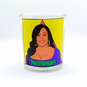 Niecy Nash Glass Votive Candle // LGBTQ Idol Altar Candle