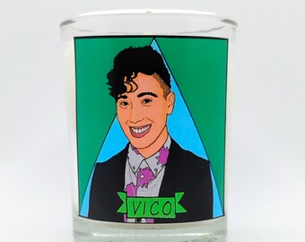 Vico Ortiz Glass Votive Candle // LGBTQ Altar Candle