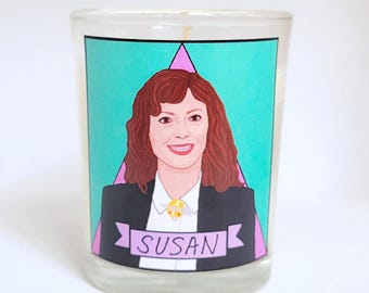 Susan Sarandon Glass Votive Candle // LGBTQ Altar Candle