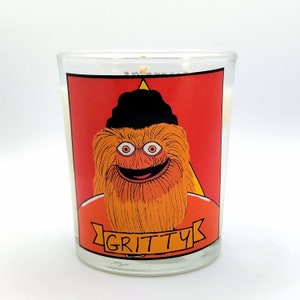 Philadelphia Gritty Glass Votive Candle // LGBTQ Altar Candle image 1