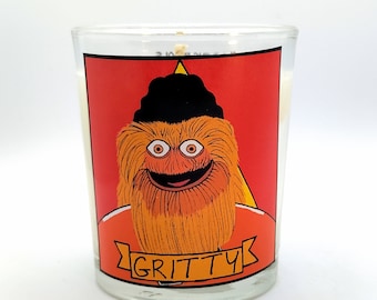 Philadelphia Gritty Glass Votive Candle // LGBTQ Altar Candle