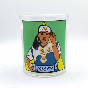 Missy Elliot Glass Votive Candle // LGBTQ Altar Candle