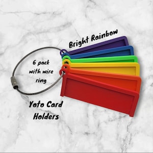 Porte-cartes Yoto - Arc-en-ciel lumineux - 6, 12 ou 24 porte-cartes - Tous les ensembles sont livrés avec 1 anneau métallique par 6 pièces