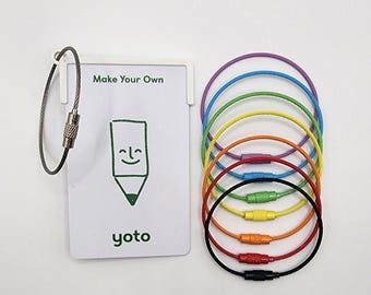 Metal Ring with Screw Closure for Yoto Card Holders | Secure Organizer Ring for Yoto Cards, Flashcards & Tags