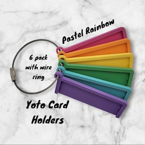 Porte-cartes Yoto - Arc-en-ciel pastel - 6, 12 ou 24 pochettes - tous les ensembles sont livrés avec 1 anneau métallique pour 6 pièces