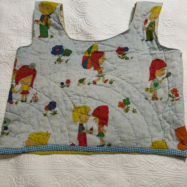 Few of a Kind Tank Top made from Vintage Peanuts Quilt