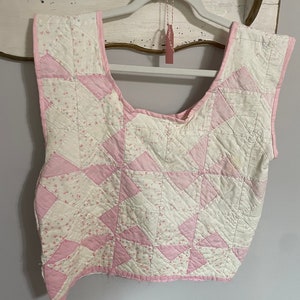 Few of a Kind Tank Top made from Vintage Pink Quilt