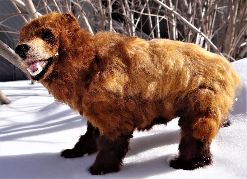 Grizzly Bear Needle Felted Wool By Carol Rossi Created Just Etsy