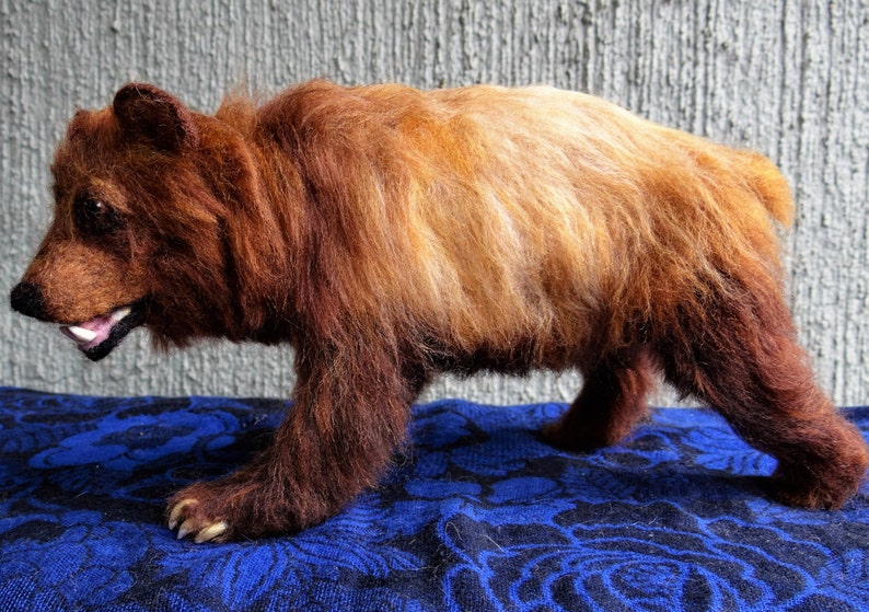 Grizzly Bear Needle Felted Wool By Carol Rossi Created Just Etsy