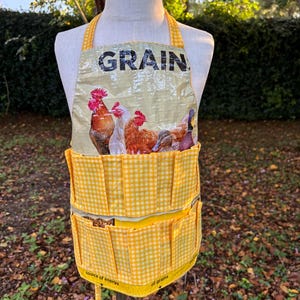 Handmade Chicken Egg Gathering Apron Child size