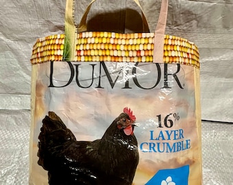 Recycled Animal Feed Bags Totes Reusable Bags Grocery Bags Horse