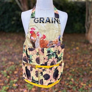 Handmade Chicken Egg Gathering Apron Child size