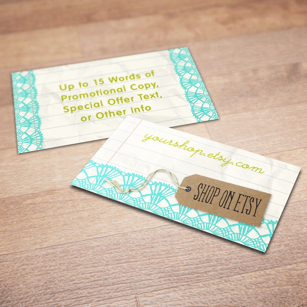 100 Custom Business Cards for Promoting Your Etsy Shop Tag Etsy