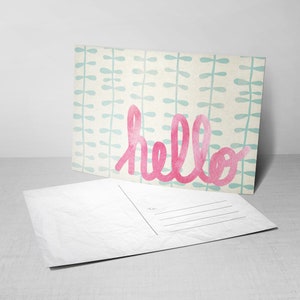 5 ¡Hola acuarela! Postcards - Tarjetas de felicitación para todas las ocasiones con diseño de acuarela escrito a mano
