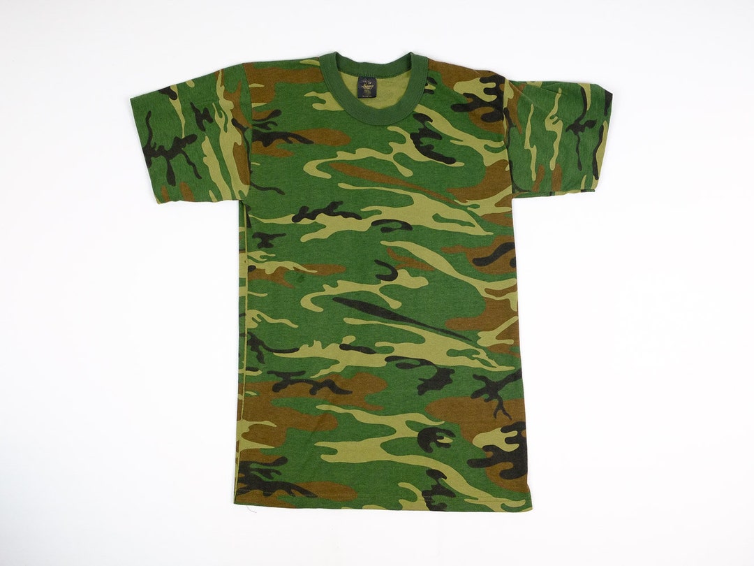 80s Camo Shirt S Vintage Camouflage Tshirt Men's Small Etsy