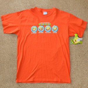 Spongebob Shirt XL - Vintage Spongebob Squarepants T-Shirt Extra Large - Unworn - NWT - NOS - A Day in the Life - 2000s - Cartoon Kids Show