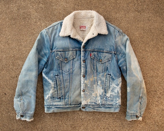 Levi's Jean Jacket M Distressed Jean Jacket M Denim - Etsy