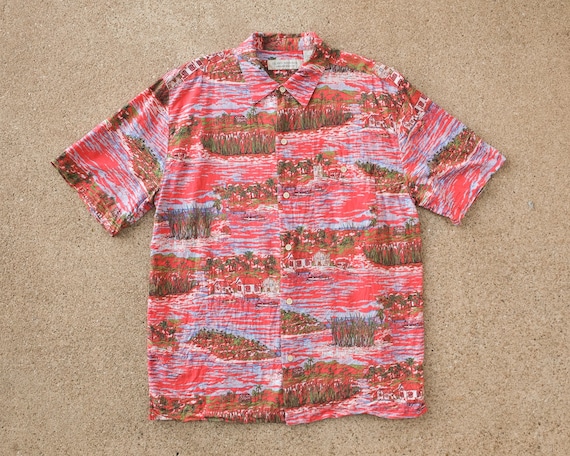 Hawaiian Shirt L - Vintage Men's Hawaiian Shirt L… - image 1