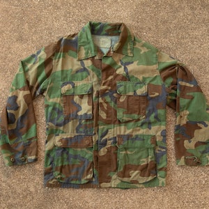 Vintage Camo Army Jacket Men&#39;s Medium - U.S. Marines Jacket Medium Regular - Camouflage Jacket Lightweight Men&#39;s Medium - Army Jacket M