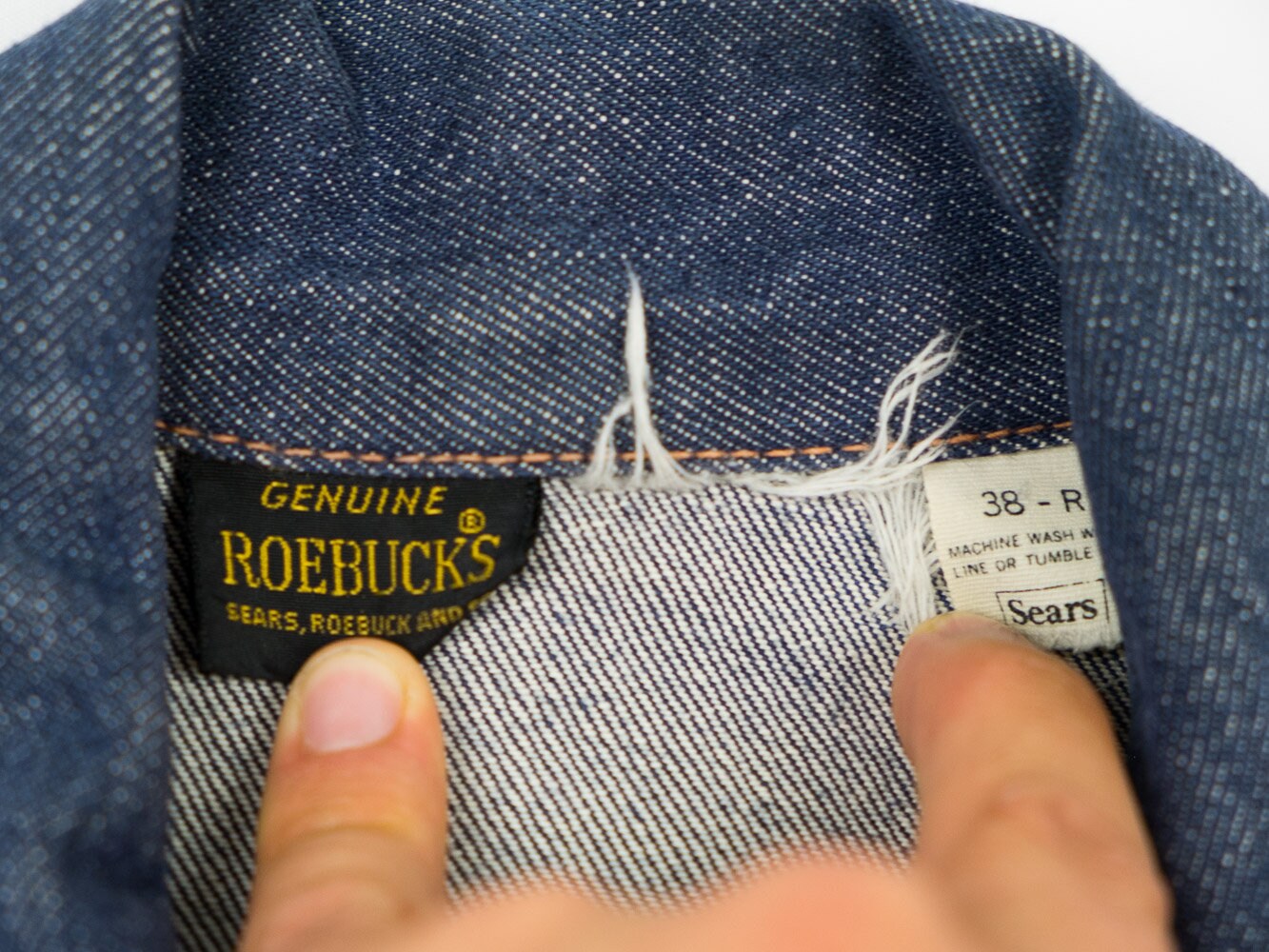 Jean Jacket S 70s Roebucks - Vintage Roebucks Jean Jacket Men's