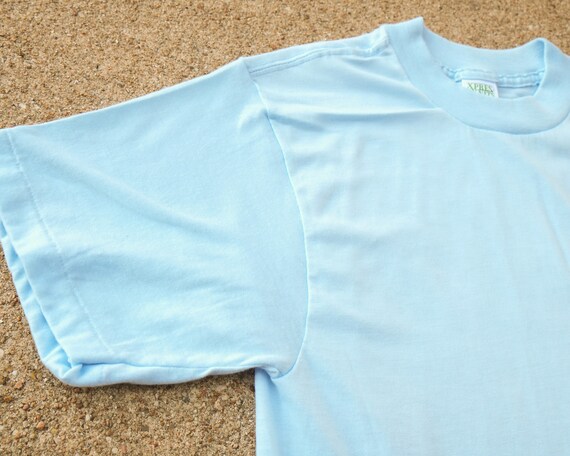 Light Blue Shirt S - Vintage Baby Blue T-Shirt Me… - image 5