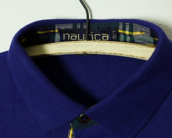 90s Nautica Shirt L - Vintage Nautica Polo Shirt … - image 4