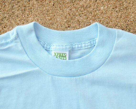 Light Blue Shirt S - Vintage Baby Blue T-Shirt Me… - image 6