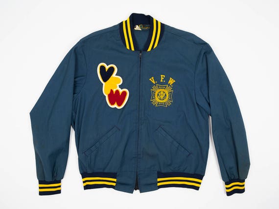 70er jahre jacke blau gelb 70er jahre jacke blau gelb