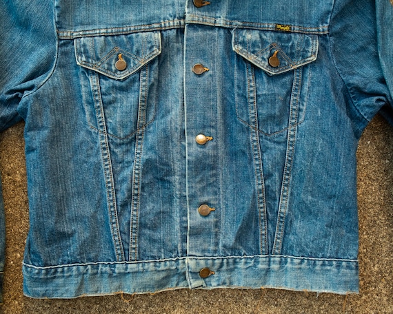 Wrangler Jean Jacket L - 70s Vintage Wrangler Jea… - image 3