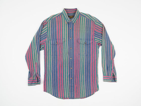 90s Eddie Bauer Shirt S Vintage 90s Striped Eddie Bauer | Etsy