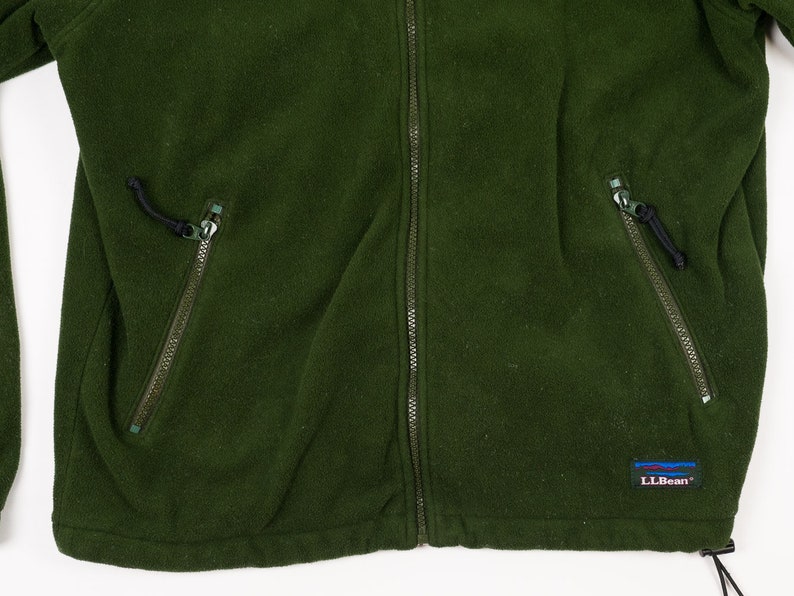 Vintage LL Bean Fleece M LL Bean Fleece M 90s LL Bean Polartec Fleece Jacket Medium Forest Green Fleece Jacket Full Zip- 90s Outerwear