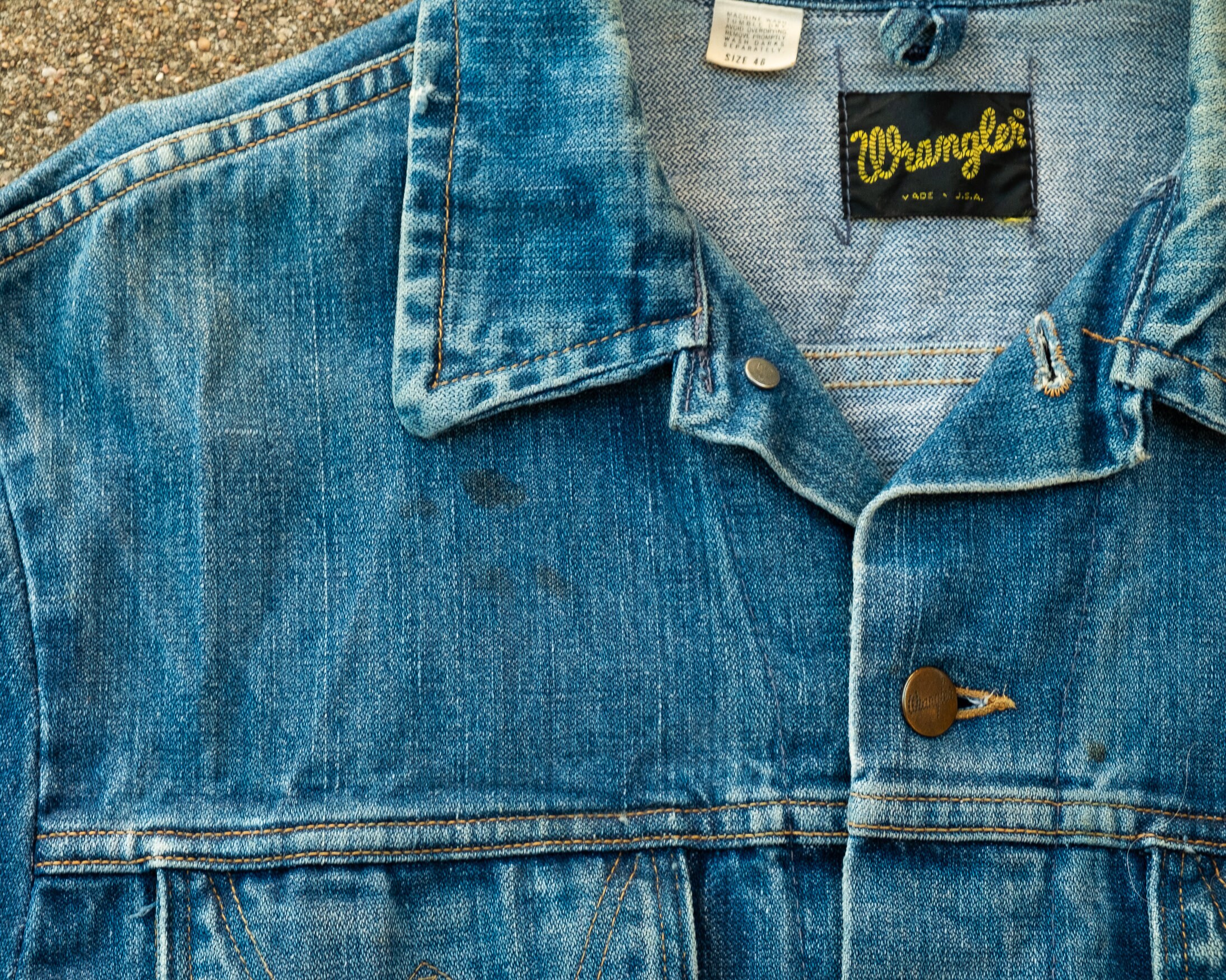 [非売品] Wrangler デニムカレンダー 2004年 Wrangler Jean Jacket 46 - Vintage Wrangler Jean Jacket Size