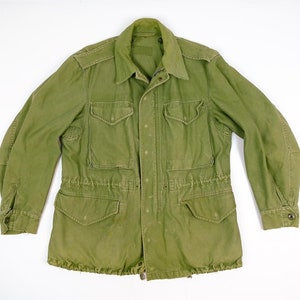 M-51  Field Jacket Small to Medium - Vintage Army Jacket - OG 107 - 60s Army Jacket - M-1951 Sateen Jacket - Vintage Military Jacket - 1960s