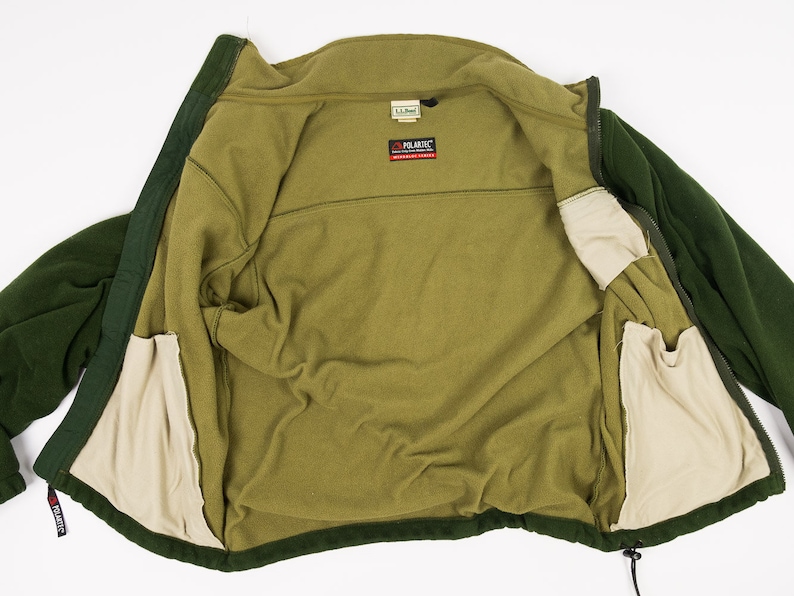 Vintage LL Bean Fleece M LL Bean Fleece M 90s LL Bean Polartec Fleece Jacket Medium Forest Green Fleece Jacket Full Zip- 90s Outerwear