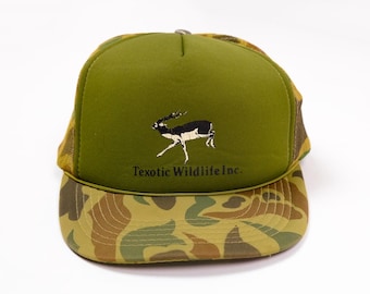 Vintage Camo Trucker Hat – Texotic Wildlife, Mesh Back