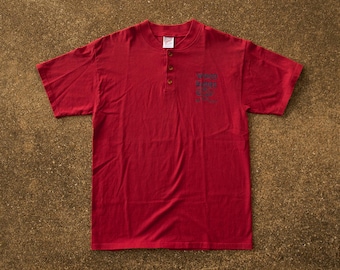 Wood Badge Shirt L - Vintage Boy Scouts of America Shirt L - Scout Leader Shirt L - Short Sleeve Henley Men's L - 90s Boy Scouts Shirt L