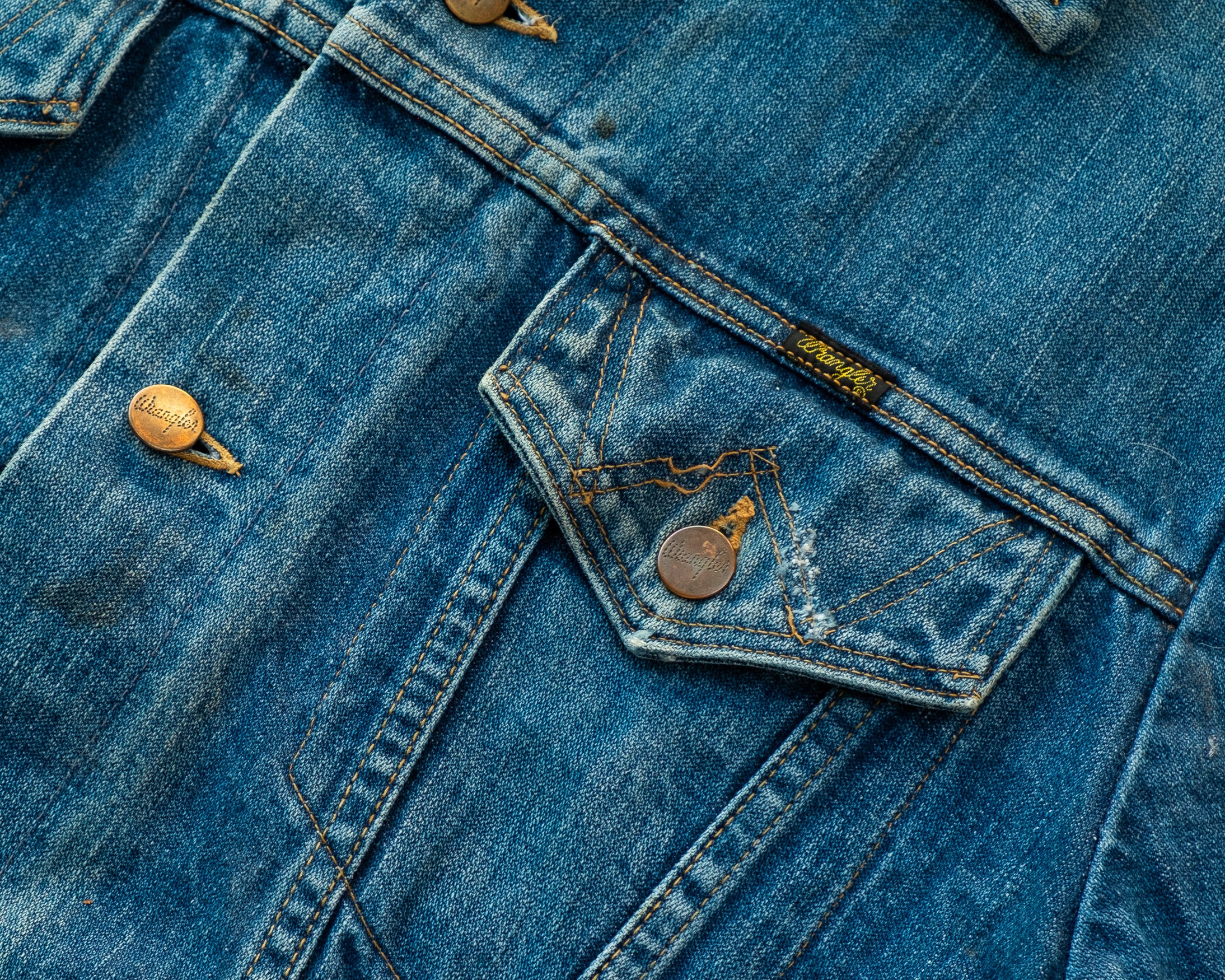 [非売品] Wrangler デニムカレンダー 2004年 Wrangler Jean Jacket 46 - Vintage Wrangler Jean Jacket Size