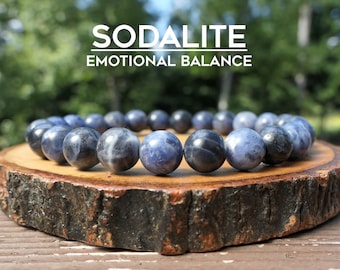 No Metal Sodalite for Stress and Anxiety Relief and Emotional Balance by Rock My Zen