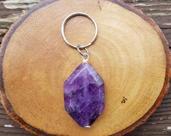 NEW ITEM!  Minimalist Amethyst Keychain for Negative Energy Protection by Rock My Zen - Added 11/29/23