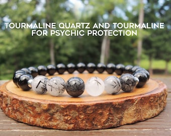 Tourmaline Quartz and Black Tourmaline for Negative Energy Protection by Rock My Zen