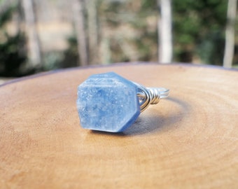 Kyanite Wire Wrapped Ring by Rock My Zen