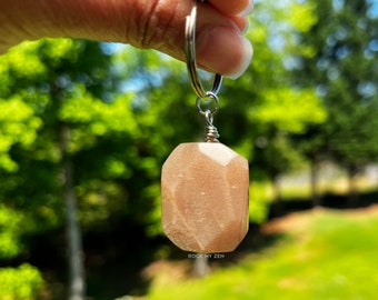NEW ITEM! Sunstone Keychain for Positive energy by Rock My Zen - Added 04/24/24
