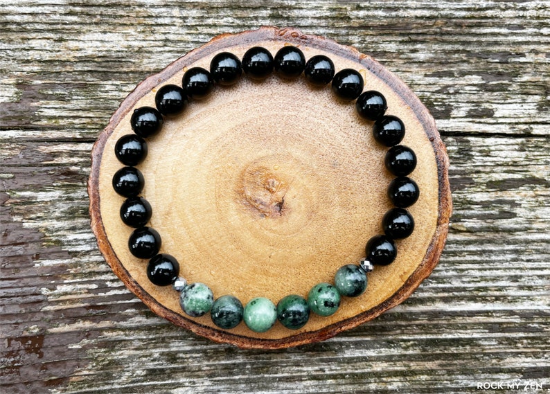 Ruby in Zoisite & Black Tourmaline for Positive Energy and Manifestation by Rock My Zen