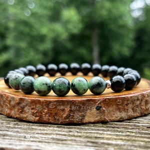 Ruby in Zoisite & Black Tourmaline for Positive Energy and Manifestation by Rock My Zen