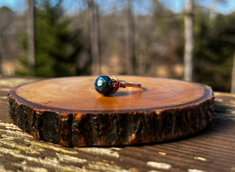 Wirewrapped mood ring by Rock My Zen