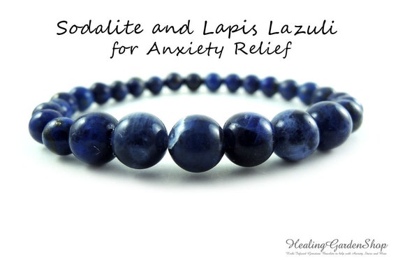 Stress and Anxiety Relief // Blue Sodalite // Lapis Lazuli // | Etsy